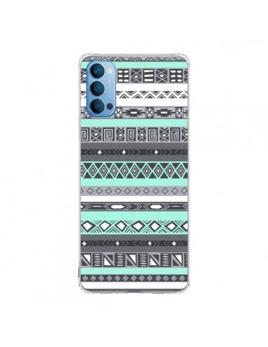 Coque Oppo Reno4 Pro 5G Azteque Aztec Bleu Pastel - Rex Lambo