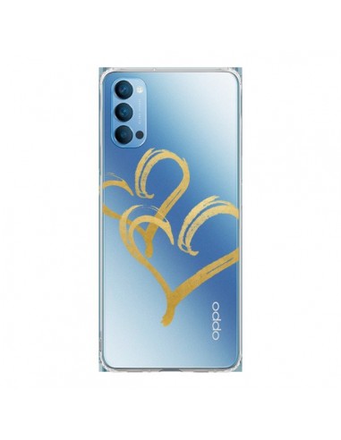 Coque Oppo Reno4 Pro 5G Deux Coeurs Love Amour Transparente - Sylvia Cook