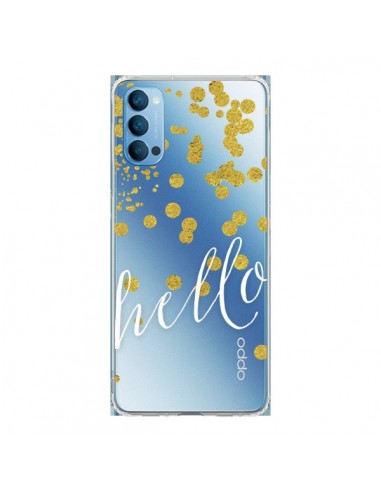 Coque Oppo Reno4 Pro 5G Hello, Bonjour Transparente - Sylvia Cook