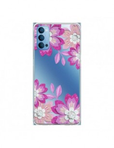 Coque Oppo Reno4 Pro 5G Winter Flower Rose, Fleurs...