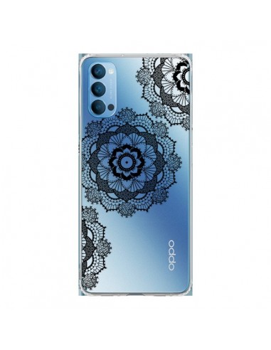 Coque Oppo Reno4 Pro 5G Triple Mandala Noir Black Transparente - Sylvia Cook