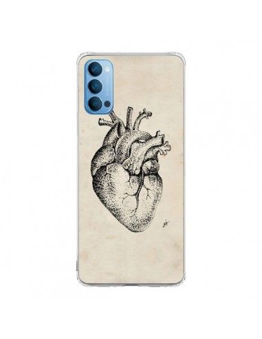 Coque Oppo Reno4 Pro 5G Coeur Vintage - Tipsy Eyes