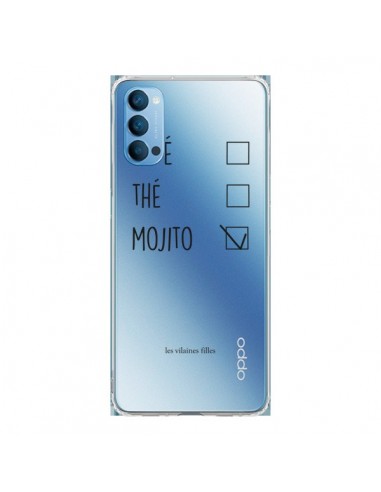 Coque Oppo Reno4 Pro 5G Café, Thé et Mojito Transparente - Les Vilaines Filles