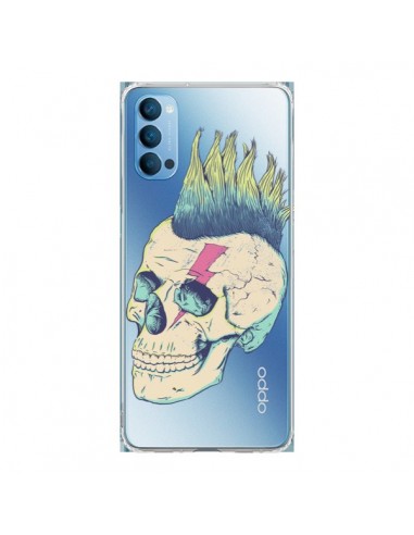 Coque Oppo Reno4 Pro 5G Tête de Mort Crane Punk Transparente - Victor Vercesi