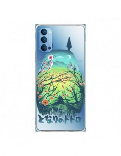 Coque Oppo Reno4 Pro 5G Totoro Manga Flower Transparente...