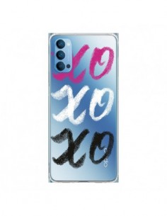 Coque Oppo Reno4 Pro 5G XoXo Rose Blanc Noir Transparente...