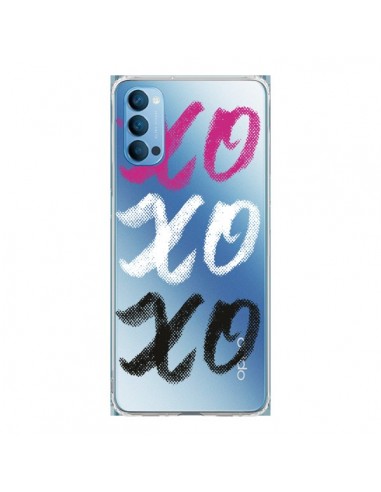 Coque Oppo Reno4 Pro 5G XoXo Rose Blanc Noir Transparente - Yohan B.