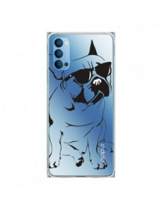 Coque Oppo Reno4 Pro 5G Chien Bulldog Dog Transparente -...