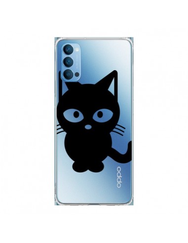 Coque Oppo Reno4 Pro 5G Chat Noir Cat Transparente - Yohan B.