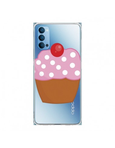 Coque Oppo Reno4 Pro 5G Cupcake Cerise Transparente - Yohan B.