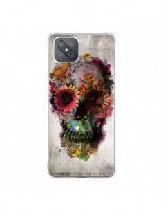 Coque Oppo Reno4 Z 5G Skull Flower Tête de Mort - Ali Gulec