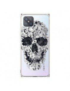 Coque Oppo Reno4 Z 5G Doodle Skull Dessin Tête de Mort...