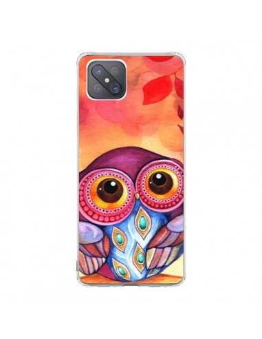 Coque Oppo Reno4 Z 5G Chouette Feuilles Automne - Annya Kai