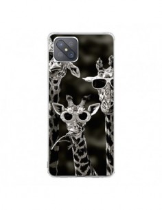 Coque Oppo Reno4 Z 5G Girafe Swag Lunettes Familiy...