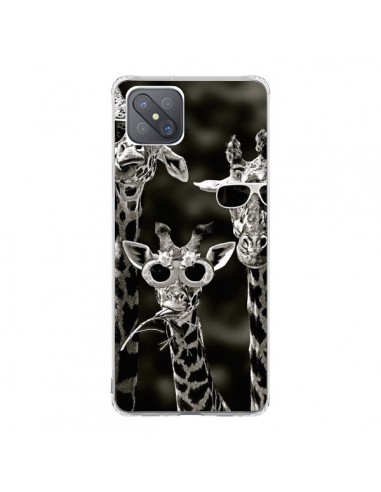 Coque Oppo Reno4 Z 5G Girafe Swag Lunettes Familiy Giraffe - Asano Yamazaki