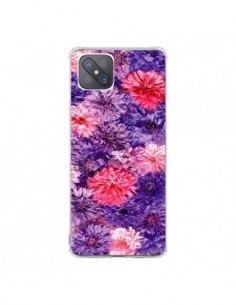 Coque Oppo Reno4 Z 5G Fleurs Violettes Flower Storm -...