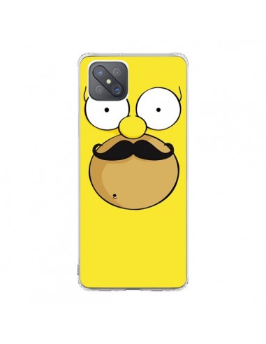 Coque Oppo Reno4 Z 5G Homer Movember Moustache Simpsons - Bertrand Carriere