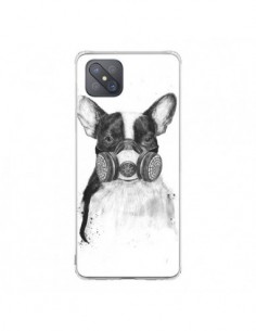 Coque Oppo Reno4 Z 5G Tagueur Bulldog Dog Chien Big City...