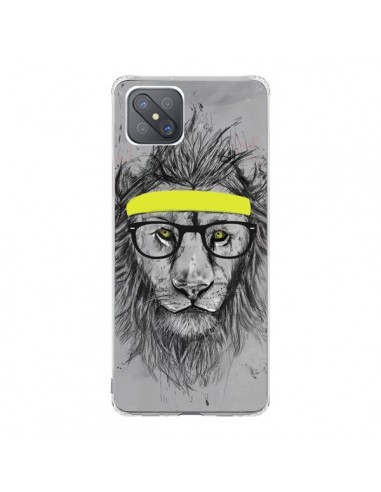 Coque Oppo Reno4 Z 5G Hipster Lion - Balazs Solti