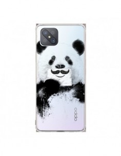 Coque Oppo Reno4 Z 5G Funny Panda Moustache Transparente...