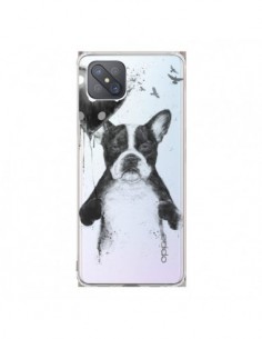 Coque Oppo Reno4 Z 5G Love Bulldog Dog Chien Transparente...