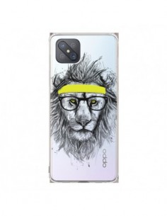 Coque Oppo Reno4 Z 5G Hipster Lion Transparente - Balazs...