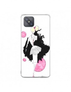 Coque Oppo Reno4 Z 5G Demoiselle Femme Fashion Mode Rose...