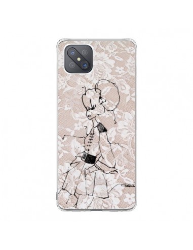 Coque Oppo Reno4 Z 5G Croquis Dentelle Femme Fashion Mode - Cécile