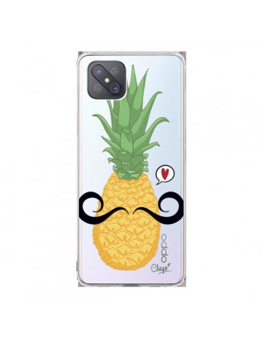 Coque Oppo Reno4 Z 5G Ananas Moustache Transparente - Chapo