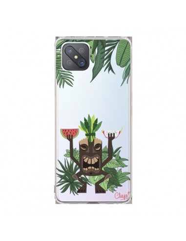 Coque Oppo Reno4 Z 5G Tiki Thailande Jungle Bois Transparente - Chapo