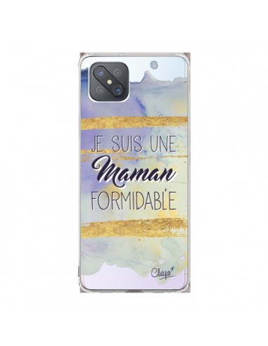 Coque Oppo Reno4 Z 5G Je suis une Maman Formidable Violet Transparente - Chapo