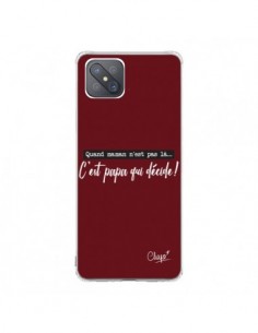 Coque Oppo Reno4 Z 5G C'est Papa qui Décide Rouge...