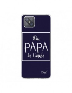 Coque Oppo Reno4 Z 5G Elu Papa de l'Année Bleu Marine -...