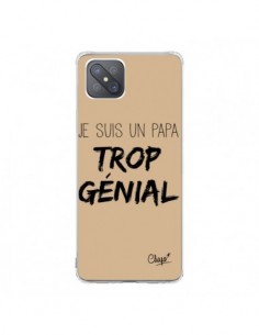 Coque Oppo Reno4 Z 5G Je suis un Papa trop Génial Beige -...