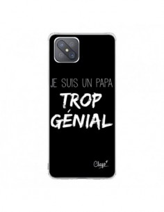 Coque Oppo Reno4 Z 5G Je suis un Papa trop Génial Noir -...