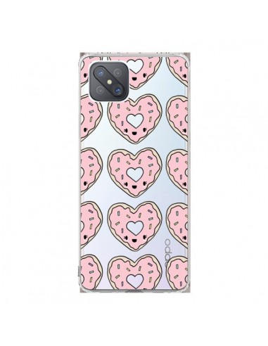 Coque Oppo Reno4 Z 5G Donuts Heart Coeur Rose Pink Transparente - Claudia Ramos