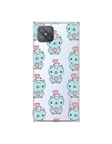 Coque Oppo Reno4 Z 5G Hamster Love Amour Transparente - Claudia Ramos