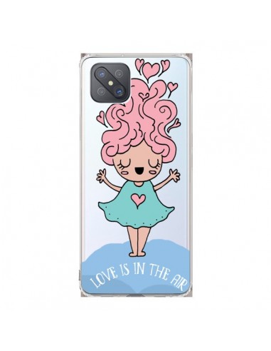 Coque Oppo Reno4 Z 5G Love Is In The Air Fillette Transparente - Claudia Ramos