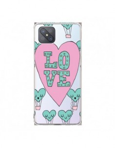 Coque Oppo Reno4 Z 5G Love Nuage Montgolfier Transparente...