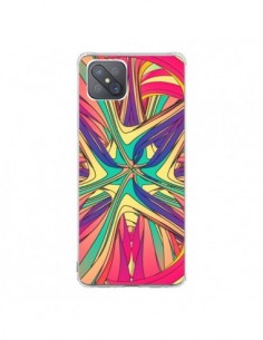 Coque Oppo Reno4 Z 5G Veins Veines Azteque Vagues - Danny...