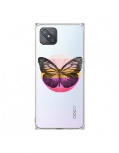 Coque Oppo Reno4 Z 5G Papillon Butterfly Transparente -...