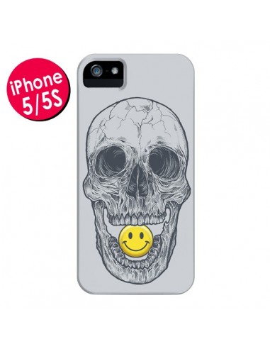 Coque Smiley Face Tête de Mort pour iPhone 5 et 5S - Rachel Caldwell