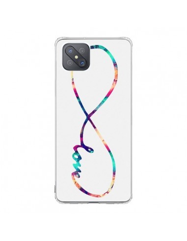 Coque Oppo Reno4 Z 5G Love Forever Infini Couleur - Eleaxart