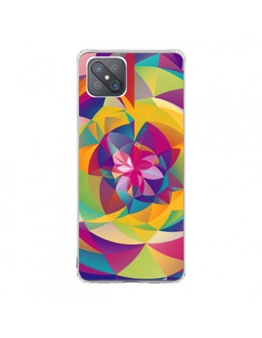 Coque Oppo Reno4 Z 5G Acid Blossom Fleur - Eleaxart