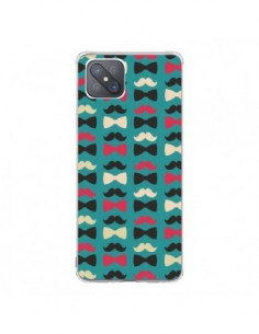 Coque Oppo Reno4 Z 5G Hipster Moustache Noeud Papillon -...