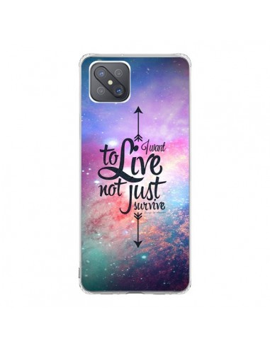 Coque Oppo Reno4 Z 5G I want to live Je veux vivre - Eleaxart