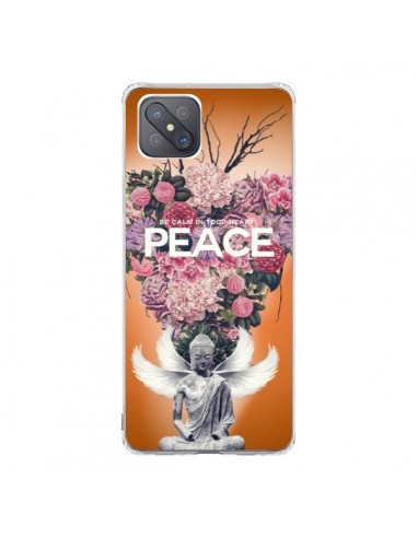 Coque Oppo Reno4 Z 5G Peace Fleurs Buddha - Eleaxart