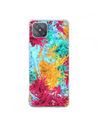 Coque Oppo Reno4 Z 5G Splashes Peintures - Eleaxart