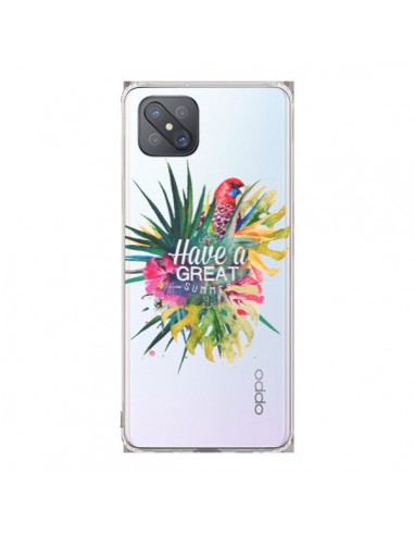Coque Oppo Reno4 Z 5G Have a great summer Ete Perroquet Parrot - Eleaxart