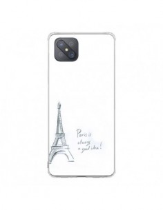 Coque Oppo Reno4 Z 5G Paris is always a good idea -  Léa...